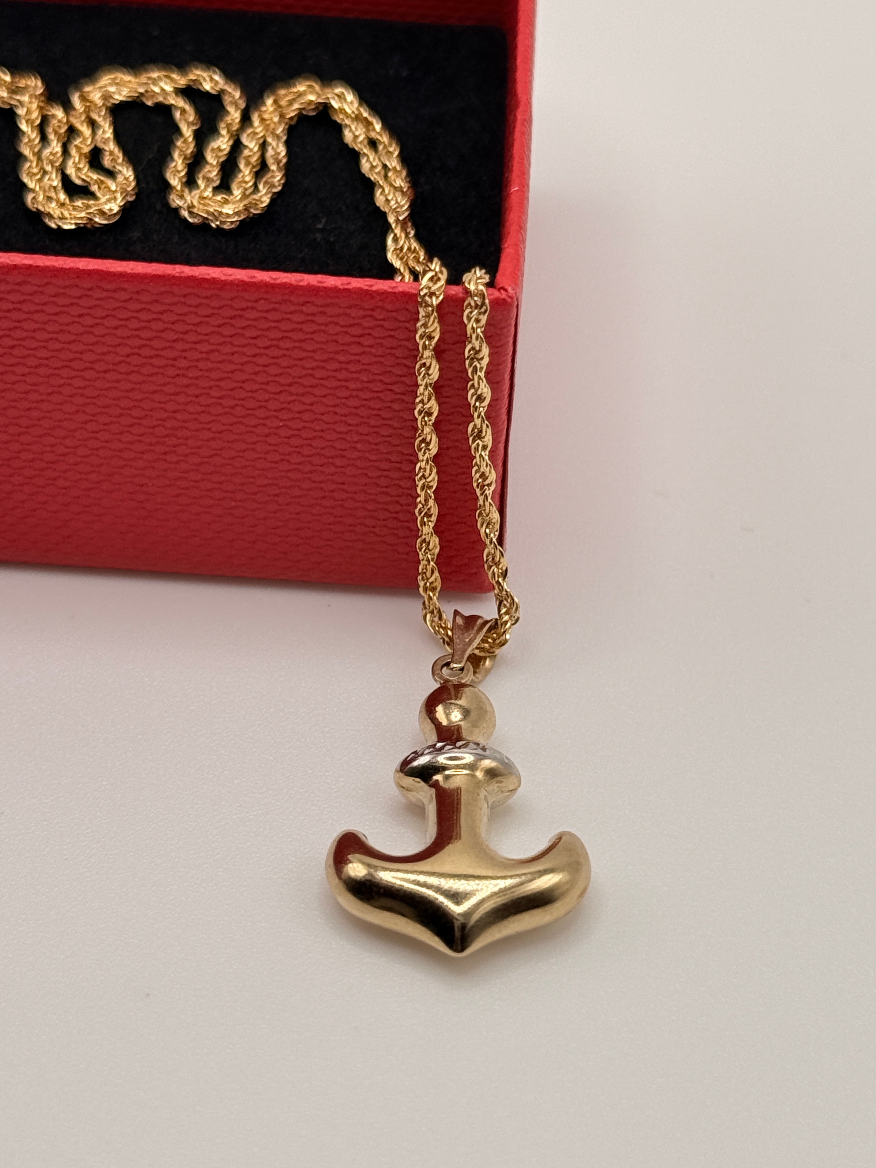 Gold Anchor Necklace